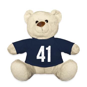 41 Numbers White - Teddy Bear - french navy - Front