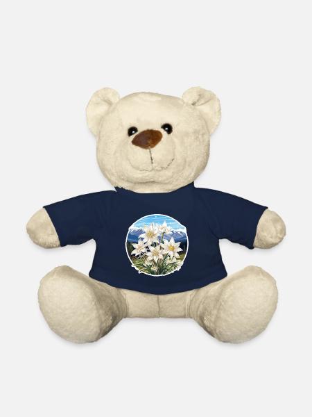 Edelweiss Fleur Plante Montagnes - Nounours - bleu marine