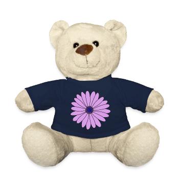 Flower Purple Marguerite - Teddy Bear - french navy - Front