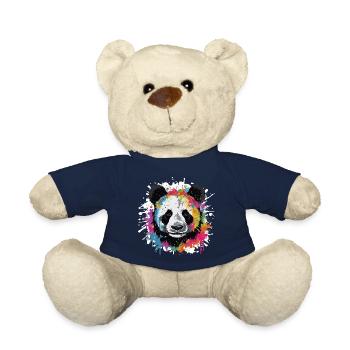 Panda Pop Art Head - Teddy Bear - french navy - Front