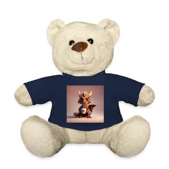 Baby Coffee Dragon - Teddy Bear - french navy - Front