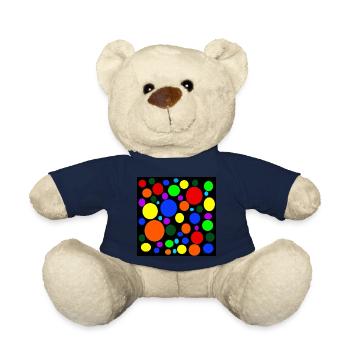 Bubbles with rainbow colors - Teddy Bear - french navy - Front
