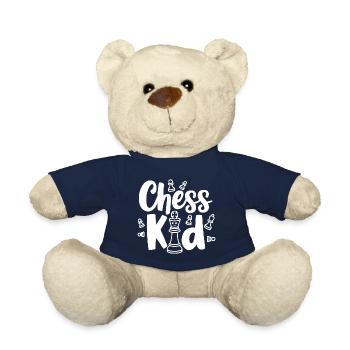 Chess Kid Schach Kinder Sprüche Zitate - Teddy - French Navy - Vorne