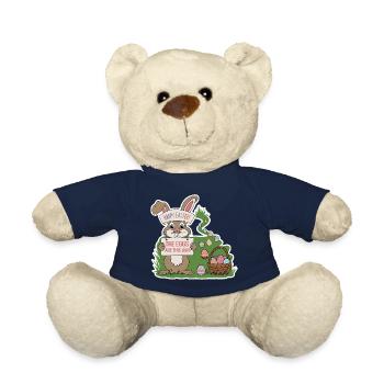 Osterhase mit bunten Eier - Teddy - French Navy - Vorne