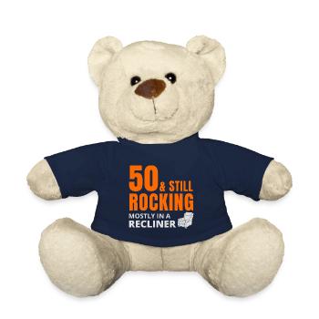 50 Still Rocking Recliner Funny Birthday - Teddy Bear - french navy - Front