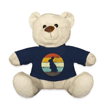 Rabbit Easter Retro Gift - Teddy Bear - french navy - Front
