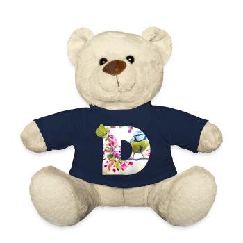 printemps oiseau papillon d - Nounours - bleu marine - Devant