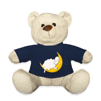 Sheep sleeping on moon - Teddy Bear - french navy - Front