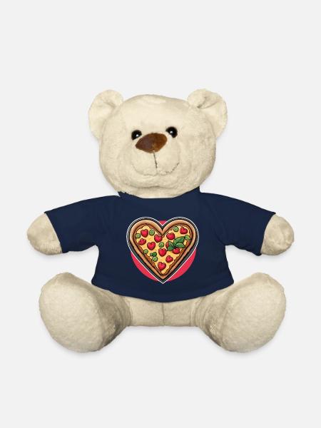 Pizza Herz - Valentinstag - Teddy - French Navy