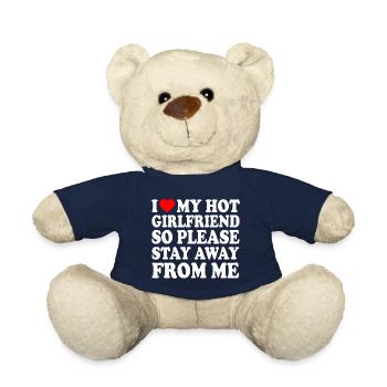 i love my hot girlfriend so please stay away from - Teddy - French Navy - Vorne