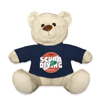 Logo de l’écusson de plongée sous-marine avec murène - Nounours - bleu marine - Devant