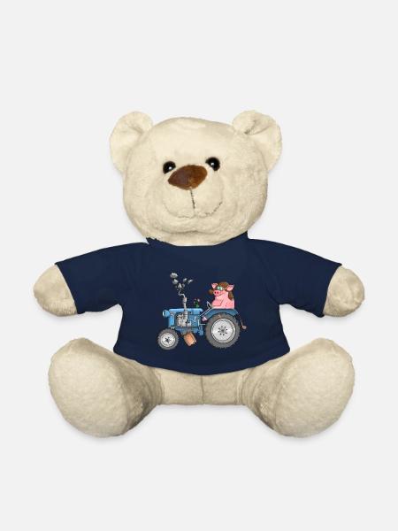 Ulkiges Schwein auf Traktor - Teddy - French Navy