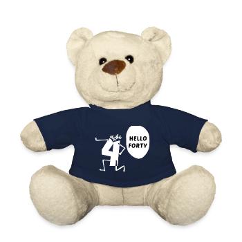 Hallo vierzig Hallo 40 Jahre Jubiläum - Teddy - French Navy - Vorne