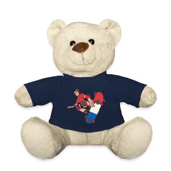 Skateboard Skater Frankreich Flagge Trikolore - Teddy - French Navy - Vorne
