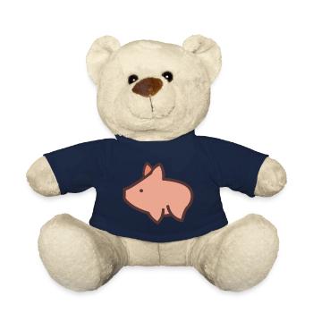 little piglet - Teddy Bear - french navy - Front