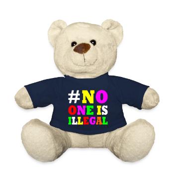 No one is illegal - Nounours - bleu marine - Devant