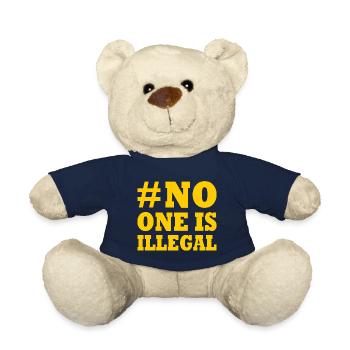 no one is illegal - Nounours - bleu marine - Devant
