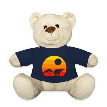 Retro Sonnenuntergang Elefant - Teddy - French Navy - Vorne