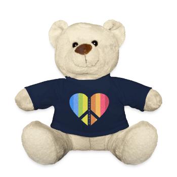 Peace Heart (Love One Edition) - Nounours - bleu marine - Devant