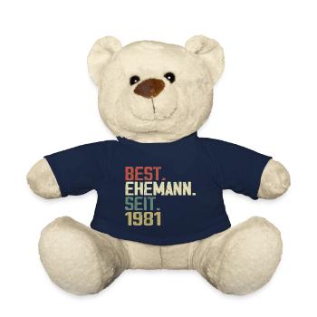 Best Ehemann Seit 1981 Geburtstagsgeschenk 1981 - Teddy - French Navy - Vorne
