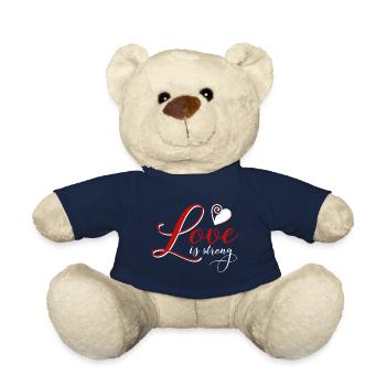 Love is strong - Teddy Bear - french navy - Front