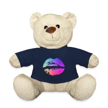lèvre de couleur néon - Nounours - bleu marine - Devant
