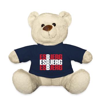 Esbjerg Denmark Flag - Teddy Bear - french navy - Front