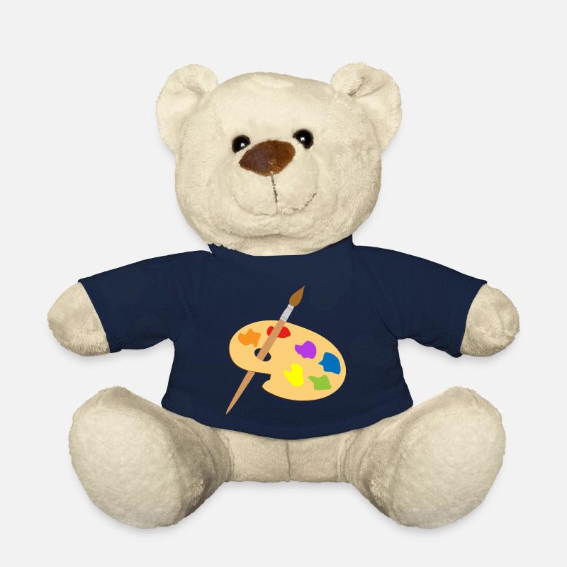 Farbpalette und Pinsel - Teddy - French Navy
