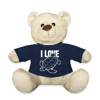 J'adore les tortues J'adore les tortues - Nounours - bleu marine - Devant