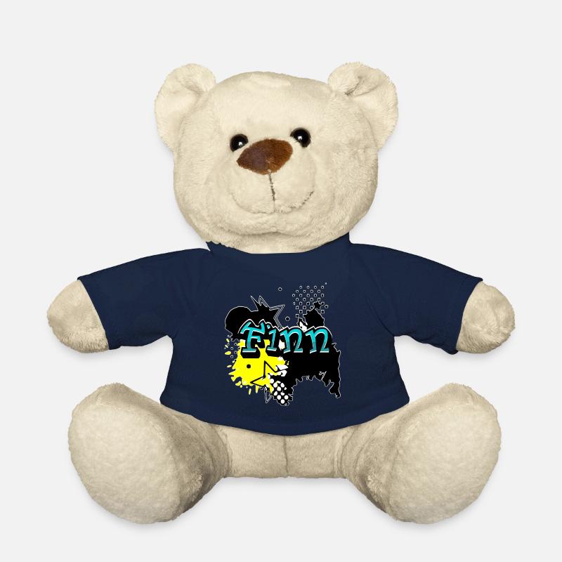 Name Finn Vorname Cooler Graffiti Stil - Teddy - French Navy