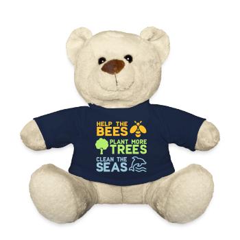 Help the Bees Plant More Trees | Forest trees nature - Teddy Bear - french navy - Front