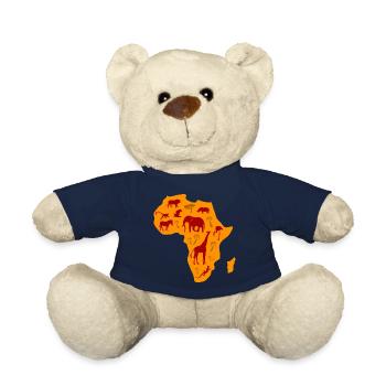 African Safari Africa Serengeti continent wilderness - Teddy Bear - french navy - Front