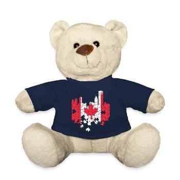 Kanada Flagge Puzzle Canada Ahornblatt Maple Leaf - Teddy - French Navy - Vorne