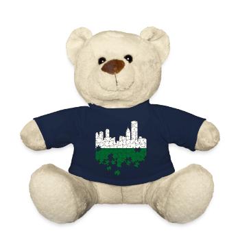 Saxony Flag Saxon Flag Ossi Holiday SN - Teddy Bear - french navy - Front