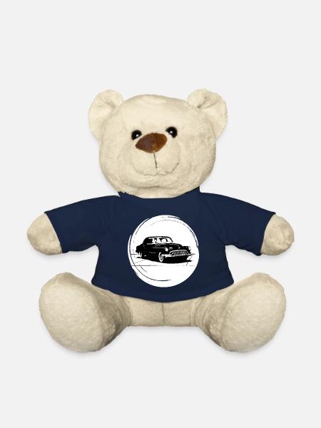 Voitures anciennes - Nounours - bleu marine