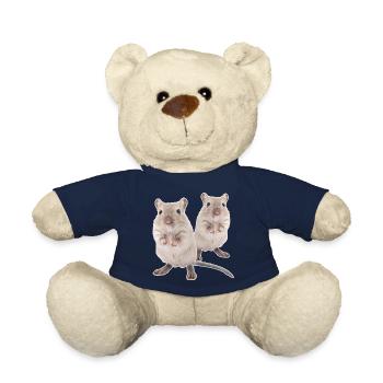 Rennmaus Gerbils Wüstenrennmäuse - Teddy - French Navy - Vorne