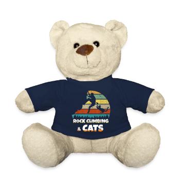 Rock Climbing Cat Grimage Chat Cadeau Hobby - Nounours - bleu marine - Devant
