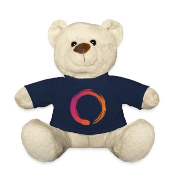 Zen Cirlce - Zen, Enso, Meditation, Buddhism - Teddy Bear - french navy - Front