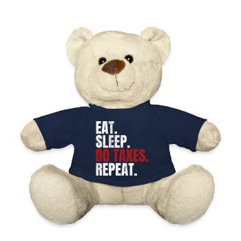 Eat Sleep Do Taxes Repeat Buchhalter Steuerberater - Teddy - French Navy - Vorne