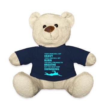 Schwimmen Schwimmen Team Schwimmer Athlet lustig - Teddy - French Navy - Vorne