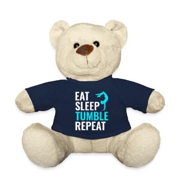 Power Tumbling Gymnastics Gymnast Acrobatics Funny - Teddy Bear - french navy - Front