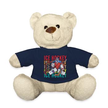 Bâton de hockey sur glace Masque de hockey sur glace Sport - Nounours - bleu marine - Devant