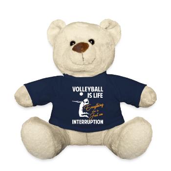 Sport Spieler Beachball Herzschlag - Teddy - French Navy - Vorne