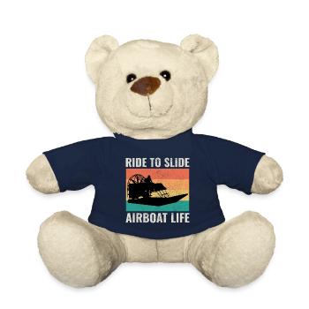 Airboat Fanboat Airboating Vintage Rétro - Nounours - bleu marine - Devant
