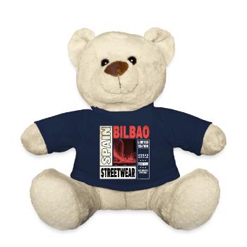 Bilbao Spain City Skyline Holiday Summer - Teddy Bear - french navy - Front