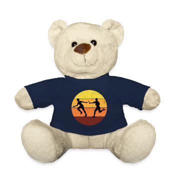 Relay race run athlete track and field running - Teddy Bear - french navy - Front