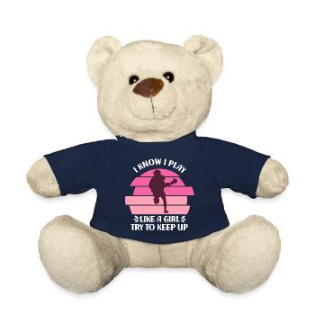 Lacrosse Spielerin | Sport Lacrosse Team Geschenk - Teddy - French Navy - Vorne
