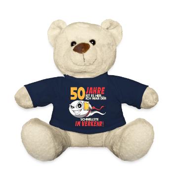 50 Geburtstag Mann Sperma 50 Jahre Geschenkidee - Teddy - French Navy - Vorne
