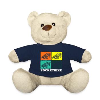Motocross Cool Motorradfahrer Matsch - Teddy - French Navy - Vorne