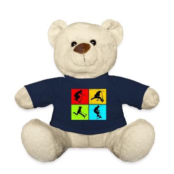 Stunt Scooter Freestyle Scootering Riding - Teddy Bear - french navy - Front